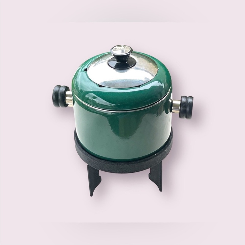 Copco Fondue Pot & Stand Enamel Hostess Set